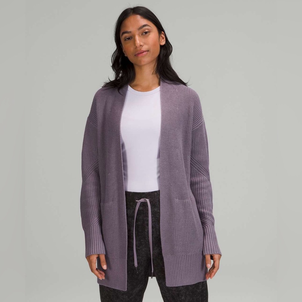 Lululemon Cashlu Sweater Wrap Dusky Lavender